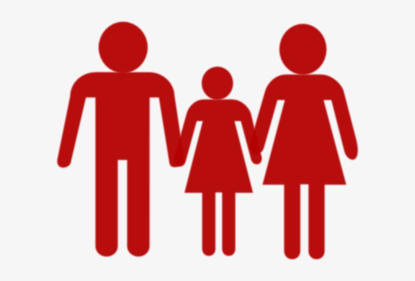 Family Holding Hands Red Clip Art At Clker - Family Holding Hands Clipart, transparent png download