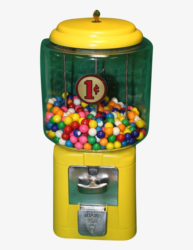 Oak Acorn 1 Cent Gumball Machine Glass Globe - Gumball Machine, transparent png download