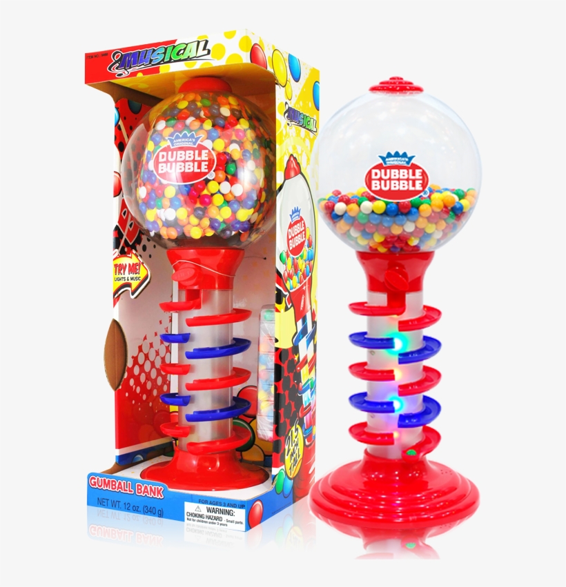 Sweet N Fun Light And Sound Spiral Gumball Bank With - 18 Inch Gumball Machine, transparent png download