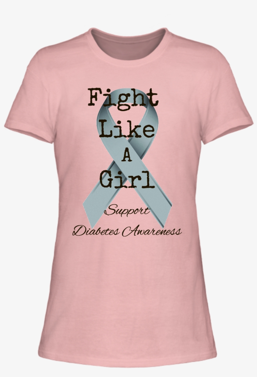 Fight Like A Girl For Diabetes Ladies Tee [runs Small] - 3drose I Came In Like A Wrecking Ball Black Letters, transparent png download