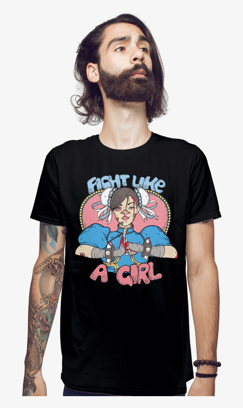 Fight Like A Girl - T-shirt, transparent png download
