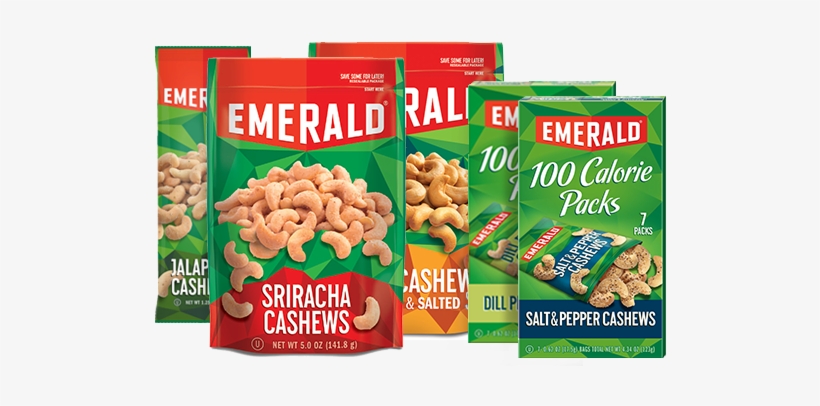 Cashews - Emerald Salt & Pepper Cashews 100 Calorie Packs, transparent png download