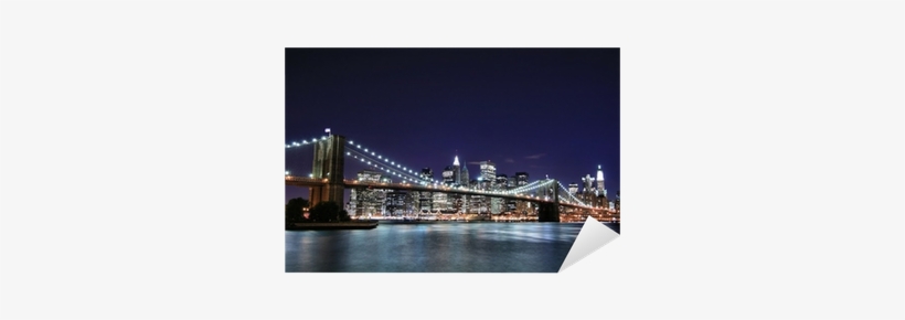 Night Skyline Png Download - Jp London Umb91041 Prepasted New York Night Bridge, transparent png download