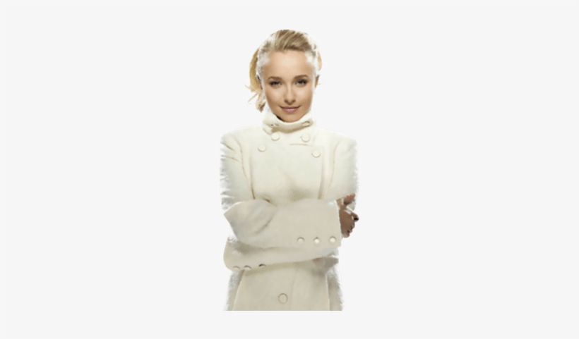 Hayden Panettiere White Coat - Hayden Panettiere Black Dress, transparent png download
