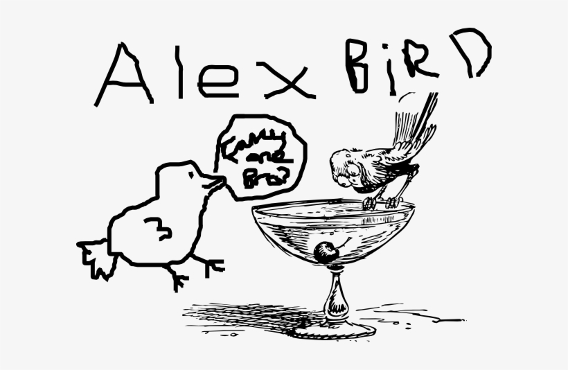 Alex Bird Fancy A Martini Svg Clip Arts 600 X 454 Px, transparent png download