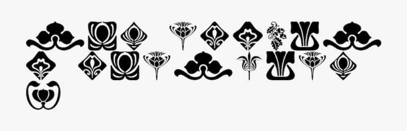 Art Nouveau Ornaments, transparent png download