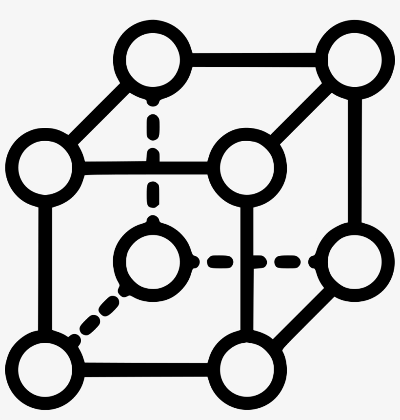 Molecular Lattice Physics Molecules Crystal Science - Icon, transparent png download