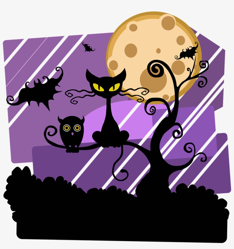 Cat Clipart Horror - Imagenes De Halloween Para Niños, transparent png download