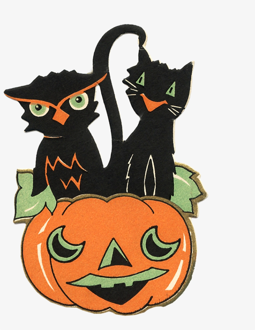Http - //blog - Thevintageworkshop - Catonpumpkin - - Transparent Halloween Vintage, transparent png download