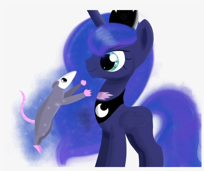 Songbirdserenade, Opossum, Pet, Princess Luna, Safe, - Cartoon, transparent png download