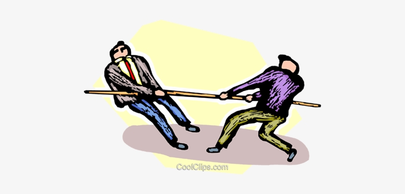 Businessmen Doing A Tug O War Royalty Free Vector Clip - Illustration, transparent png download