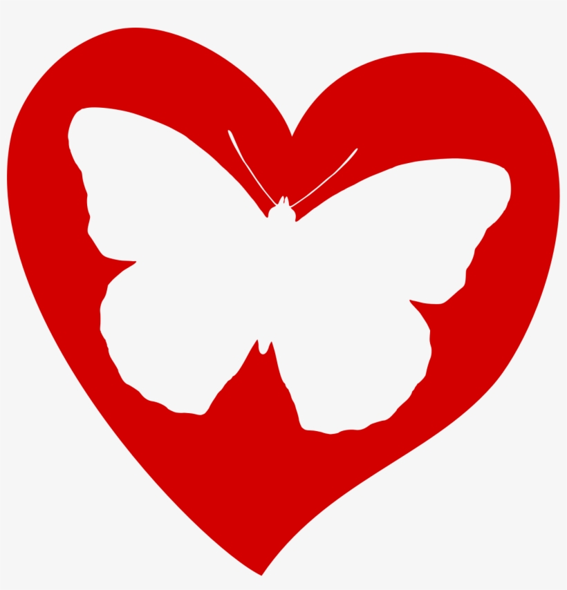 Love Clipart Png Transparent Love Clipart - Butterfly And Hearts Clipart, transparent png download