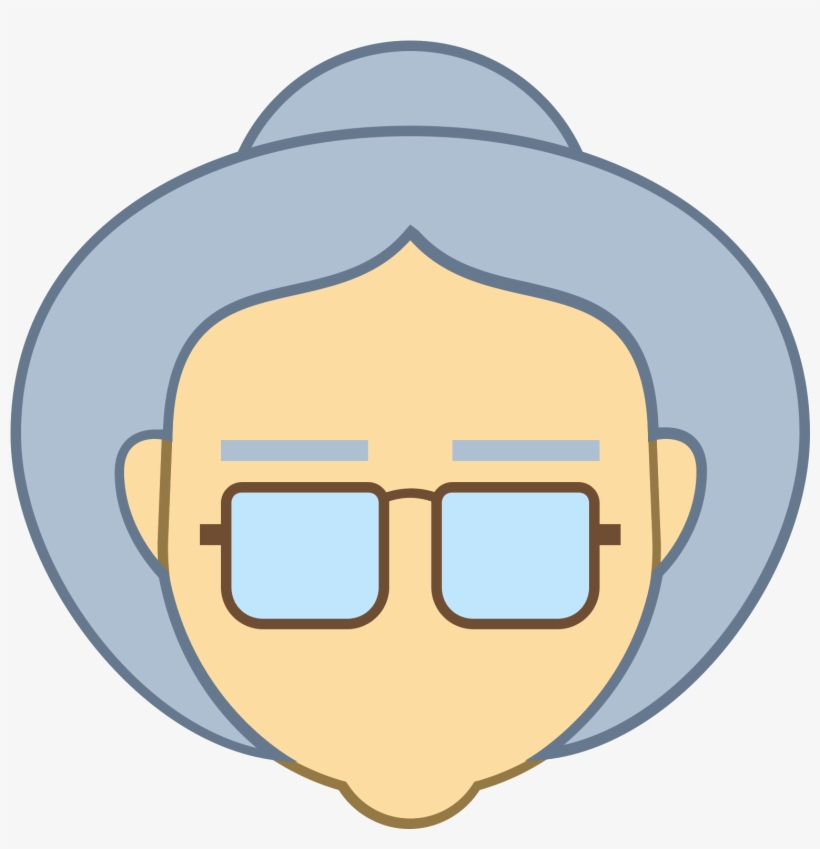 Old Lady Icon - Old Woman Icon, transparent png download