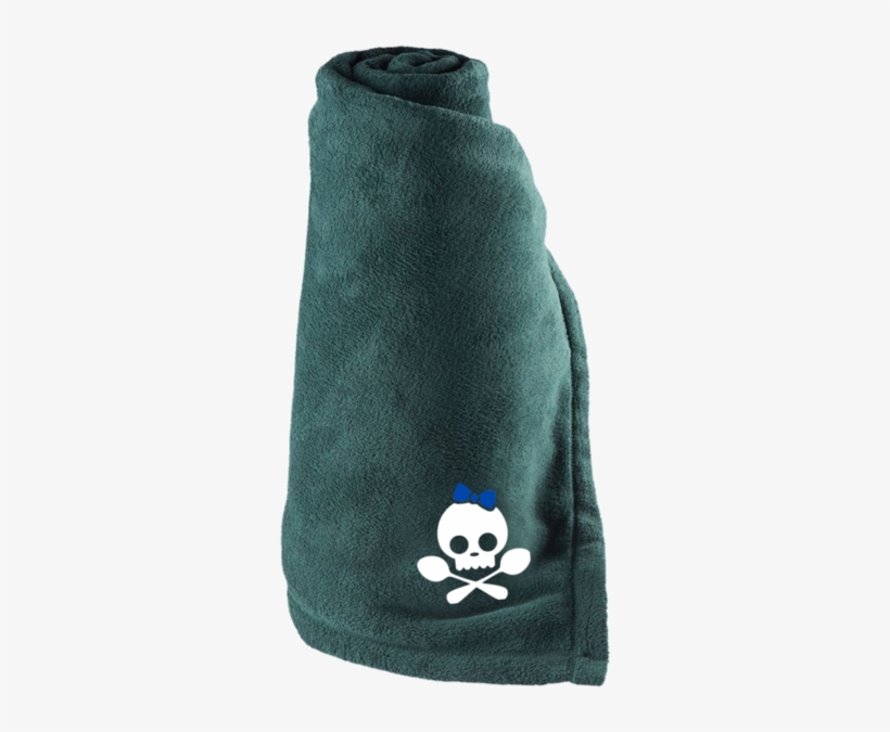 Spoonie Skull Blue Bow Large Fleece Blanket - Spoonie Skull Zip Top Tote, transparent png download