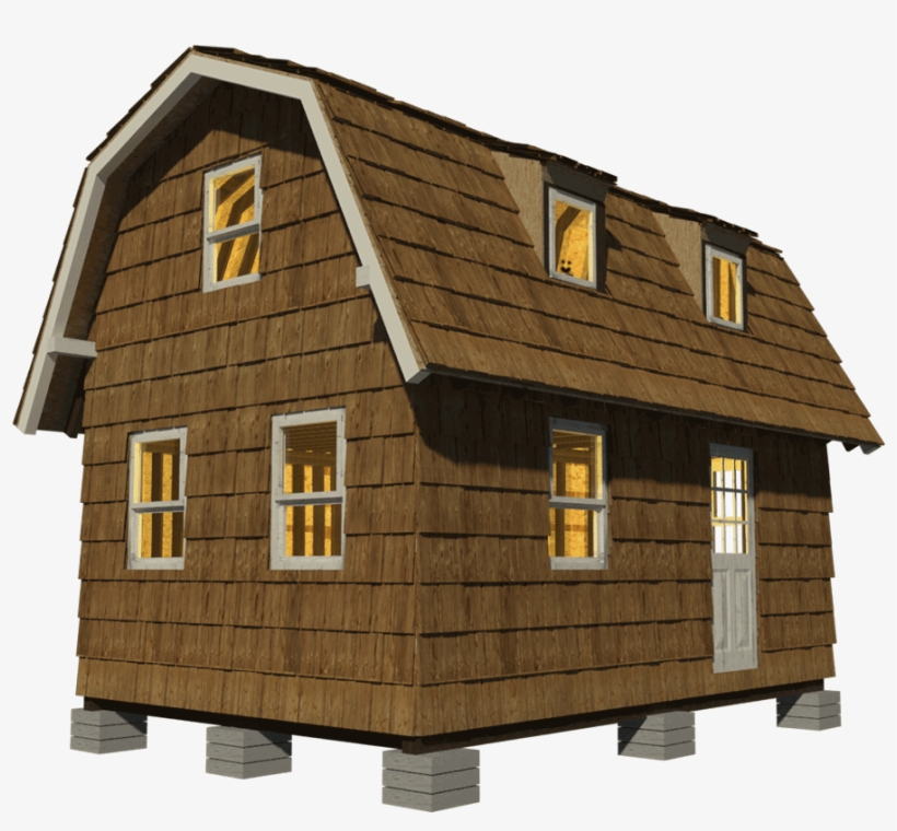 Gambrel Log Home Log Home Kits Plans Carriage House - Gambrel, transparent png download
