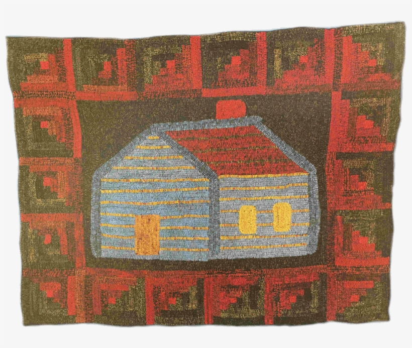 Log Cabin Rug By Polly Minick - Log Cabin, transparent png download