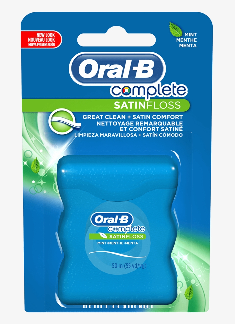 Oral-b Complete Satin Floss - Dental Floss Oral B Satin, transparent png download