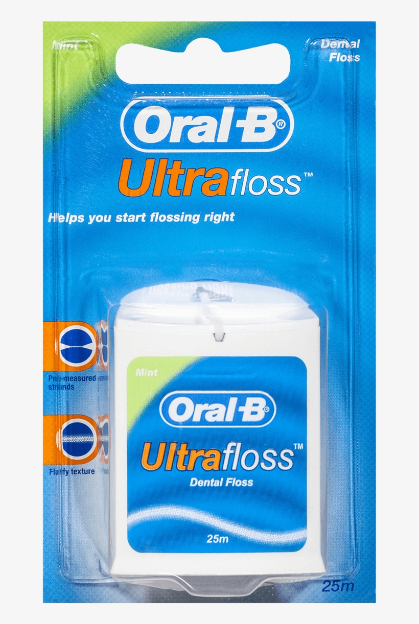 Oral-b Ultra Dental Floss Mint - Oral B Ultra Floss Mint, transparent png download