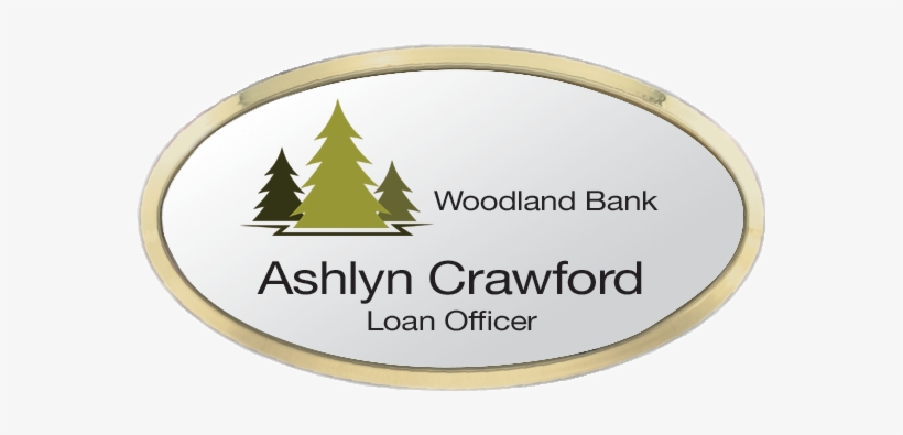 Gold Oval Name Badge Frame - St Francis Hotel Logo, transparent png download