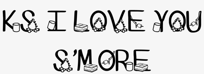 Sample Image Of Ks I Love You Smore Font By Pretty - Ks Love, transparent png download