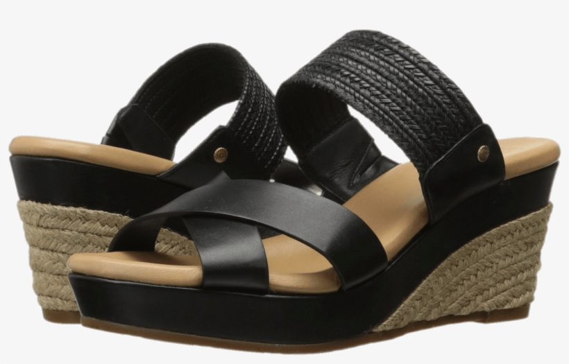 Black Ugg High Sandals - Ugg Adriana Women's Wedge Shoes Black : 12 B, transparent png download