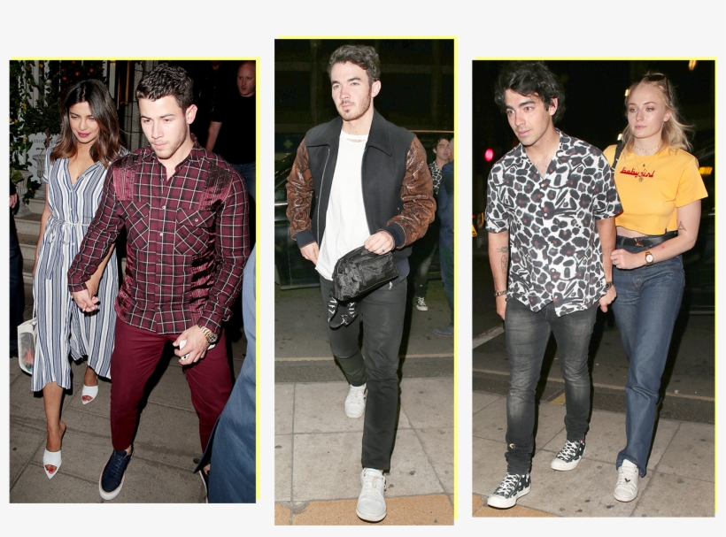 Nick And Joe Jonas Went On A Double Date With Priyanka - Jonas Brothers And Significant Others, transparent png download