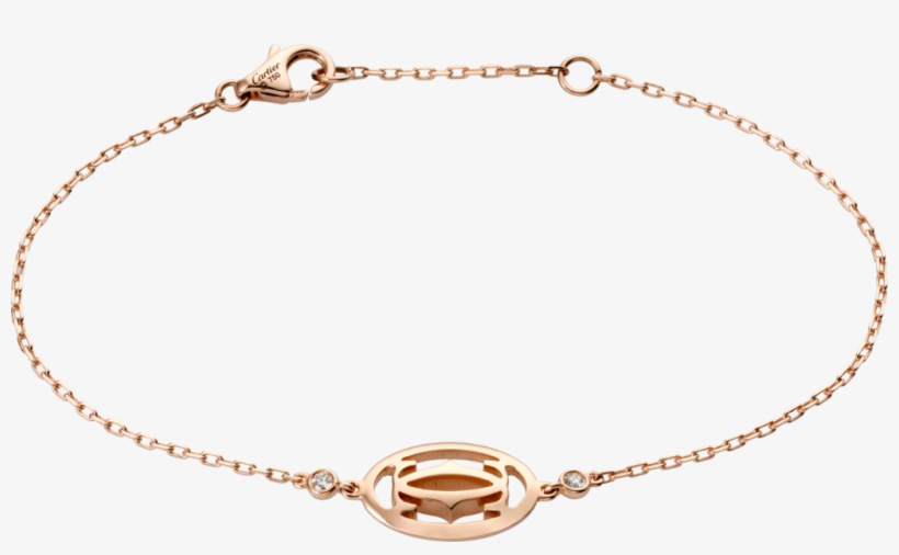Logo Braceletpink Gold, Diamonds - Cartier Circle Bracelet, transparent png download