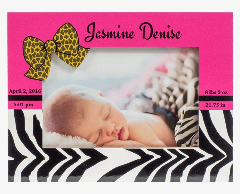 Pink Leopard Bow Accent - Baby, transparent png download