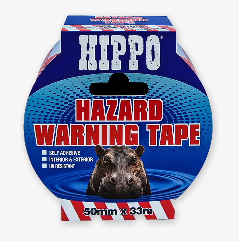 Hazard Warning Tape - Hippo Heavy Duty Silver Tape 50mm X 50m H18000, transparent png download