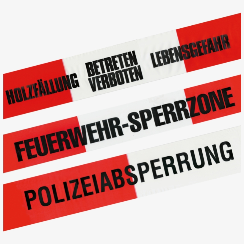 Barrier Tape With Warning Print - Red, transparent png download