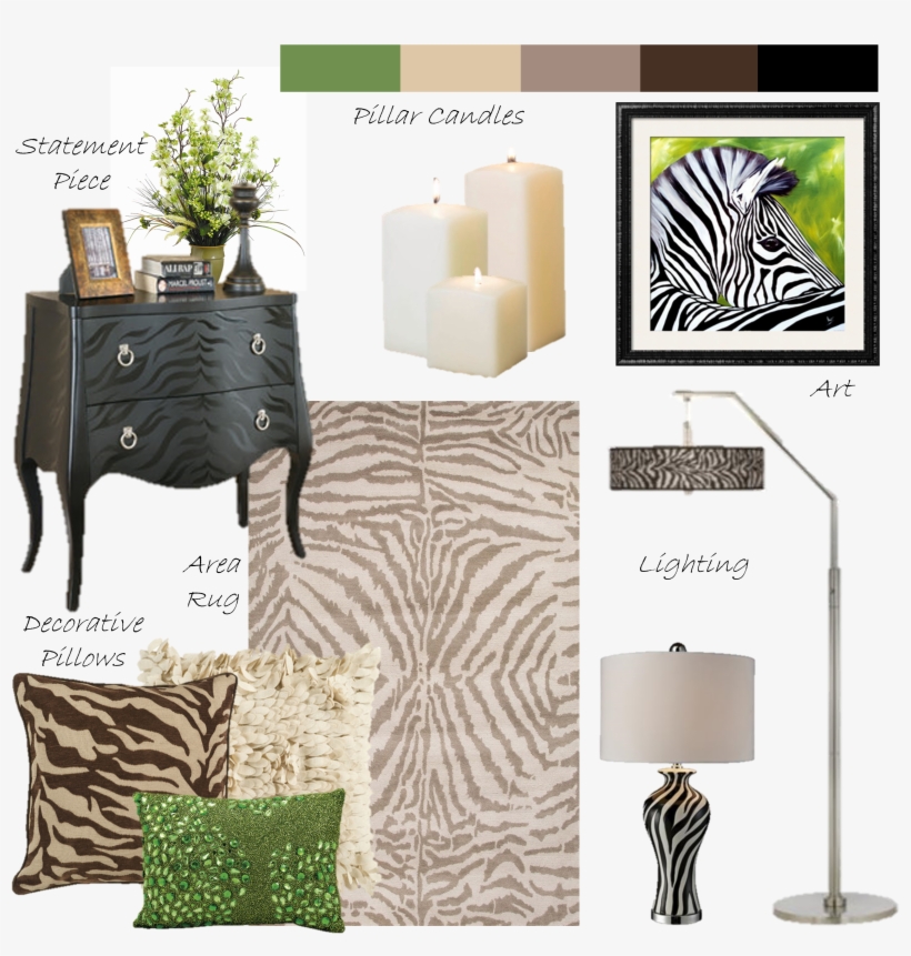 Zebra Green Moodboard - Rugman Indian Modern Beige Rectangle 5x7 Ft Wool Carpet, transparent png download