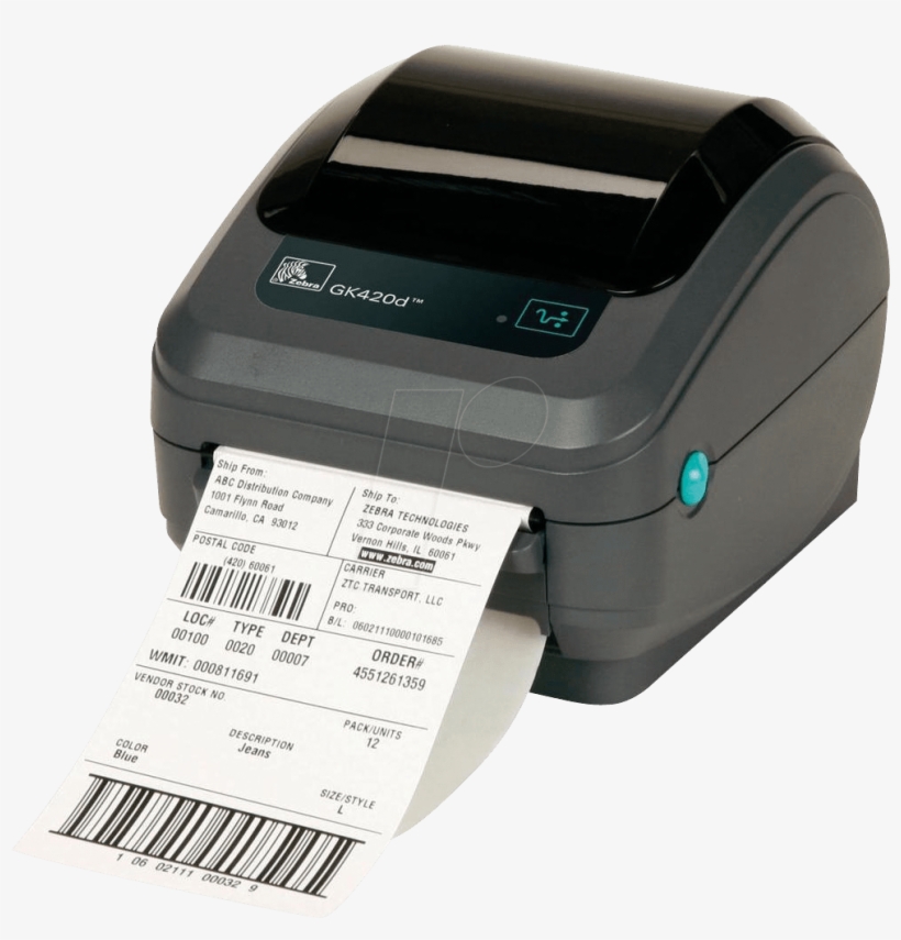 Direct Thermal Printer Zebra Gk42 202520 - Zebra Gk420d, transparent png download