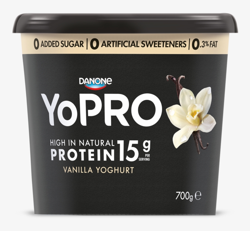 Vanilla 700g - Danone Yopro Yoghurt Plain 160g, transparent png download