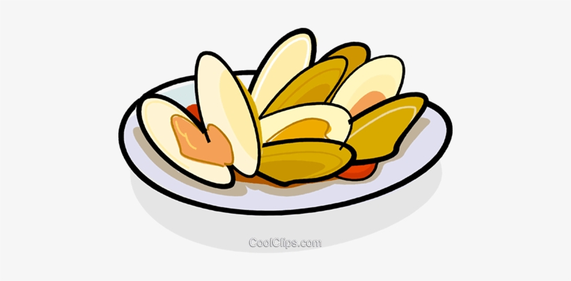 Clams On A Plate Royalty Free Vector Clip Art Illustration - Oysters Clipart, transparent png download