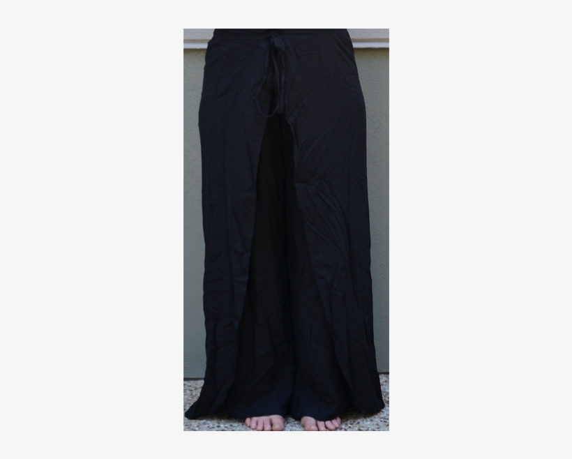 Black Pants With Skirt Front - Skirt, transparent png download