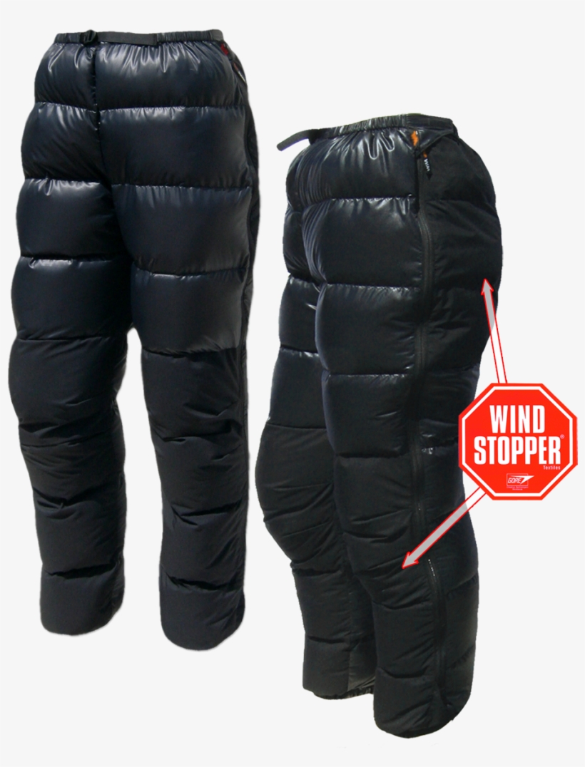 Black Flight Pants 2 Angles W Gore Logo - Western Mountaineering Flight Pants Down Pant Size, transparent png download