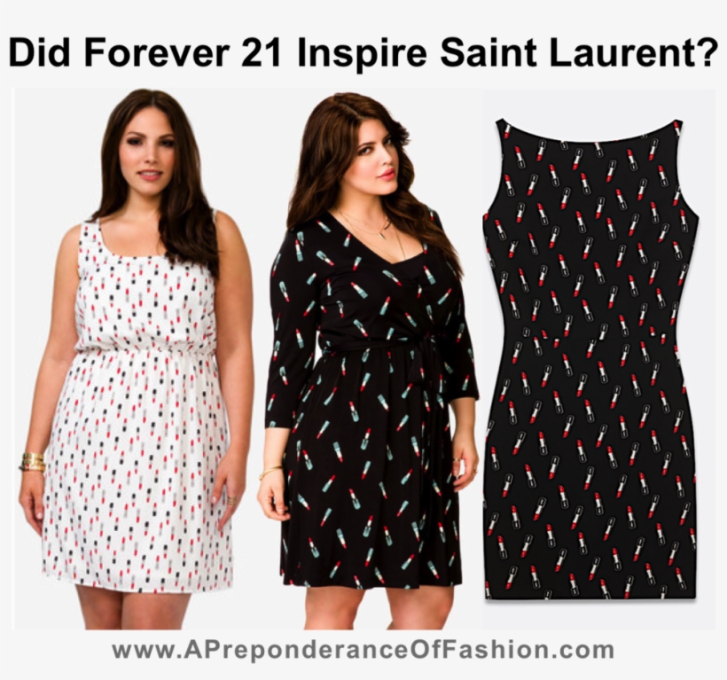 Lipstick Dresses By Forever 21 And Saint Laurent - March 2011 Calendar Printable, transparent png download