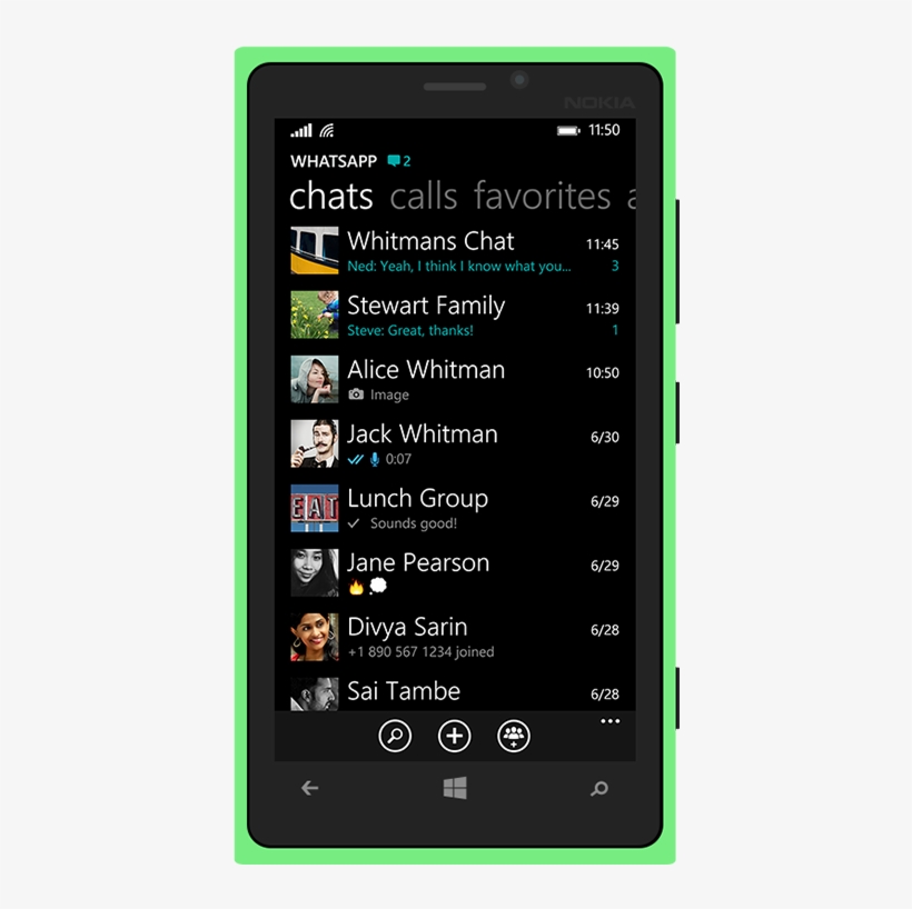 Chats - Windows Phone Whatsapp Login, transparent png download