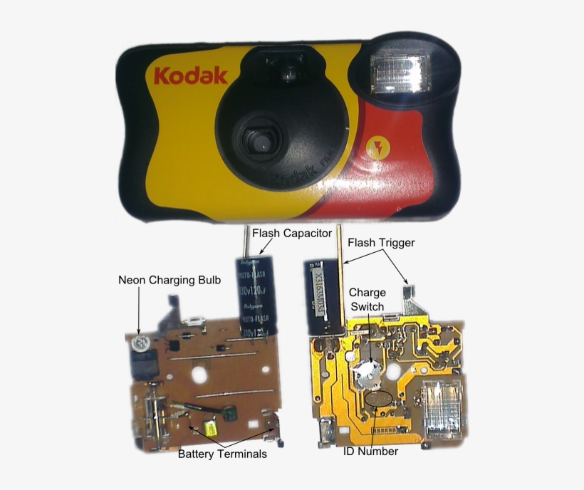 Gold Kodak Flash Circuit - Disposable Camera Flash Circuit, transparent png download