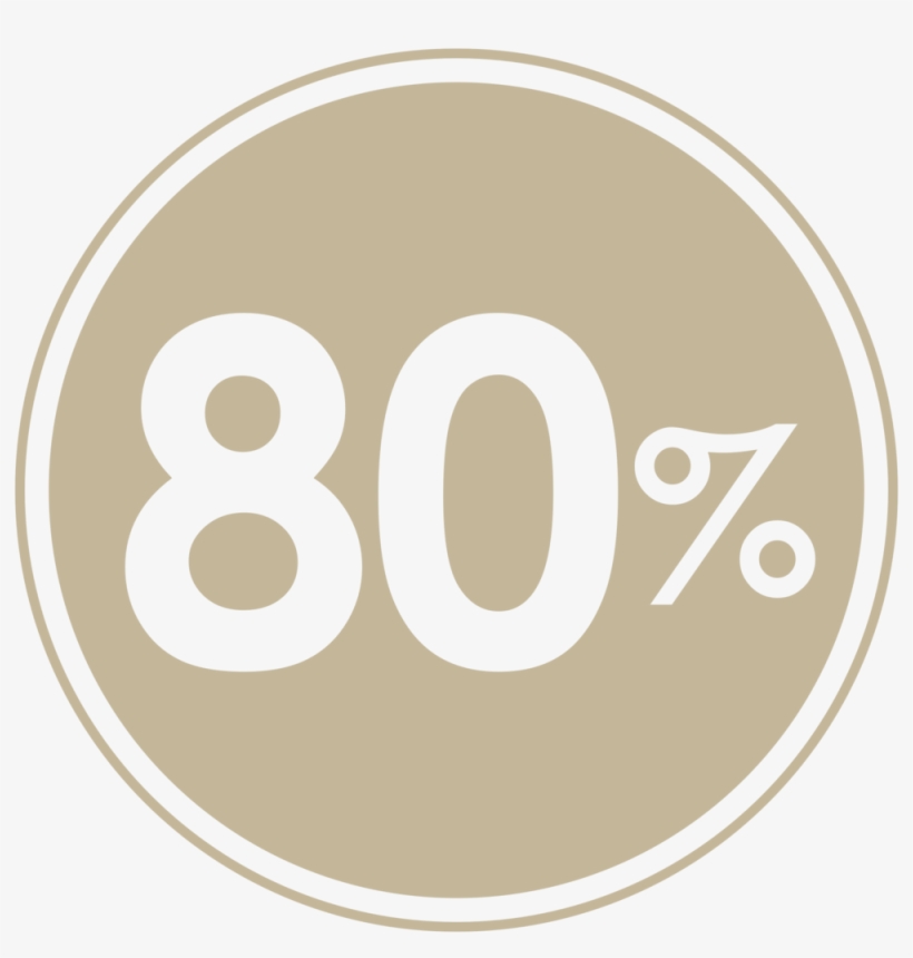 80% Of Bb Reviews Are 5 Stars - Circle, transparent png download