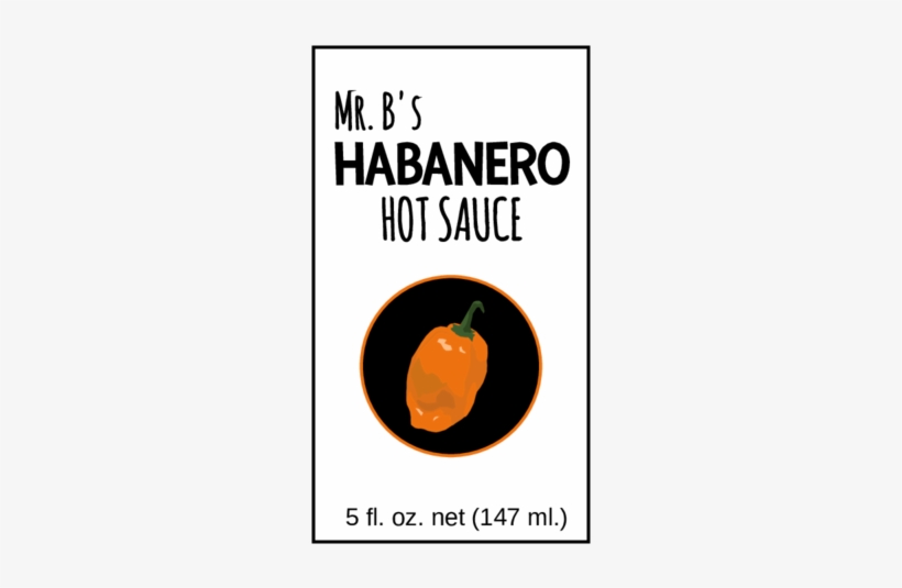 Simple Habanero Hot Sauce Labels - Habanero Sauce, transparent png download