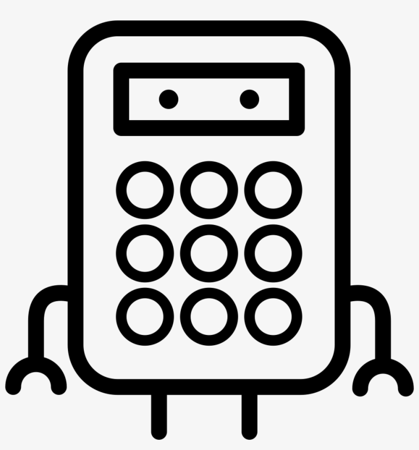 Cute Calculator With Eyes Arms And Legs Comments - Scalable Vector Graphics, transparent png download