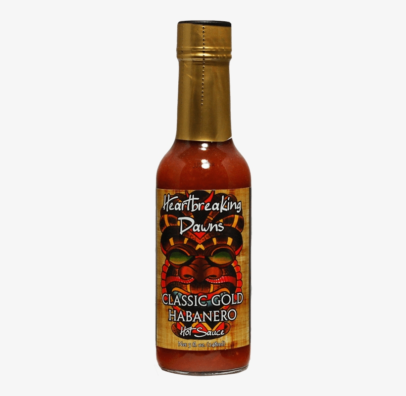 Classic Gold Habanero Hot Sauce 5oz - Heartbreaking Dawns Hot Sauce, Habanero, Classic Gold, transparent png download