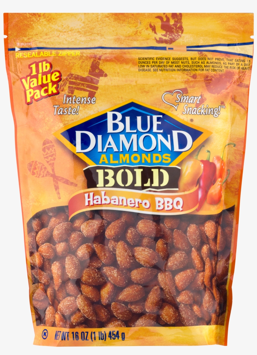 Blue Diamond Bold Habanero Bbq Almonds 170gms, transparent png download
