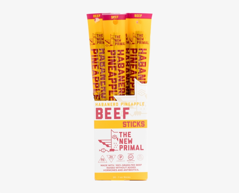 Habanero Pineapple Beef Sticks - New Primal Grass-fed Beef Stick, Original, 20 Count, transparent png download
