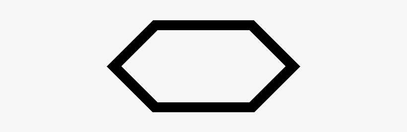Long Hexagons - Line Art, transparent png download