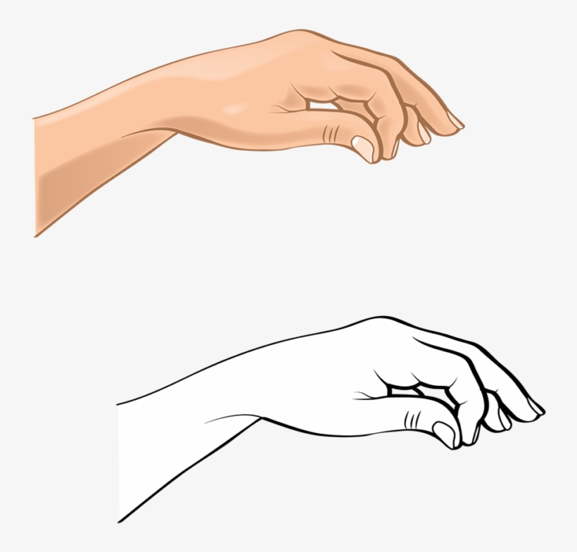 Hand Gesture C Bw Hand Gesture Transparent Png 768x839 Free Download On Nicepng