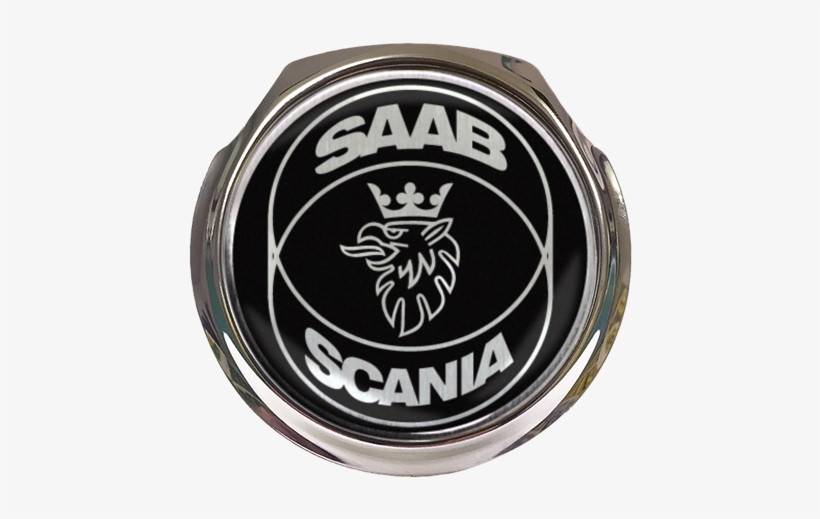 Saab Scania Black Car Grille Badge With Fixings - Saab Logo, transparent png download