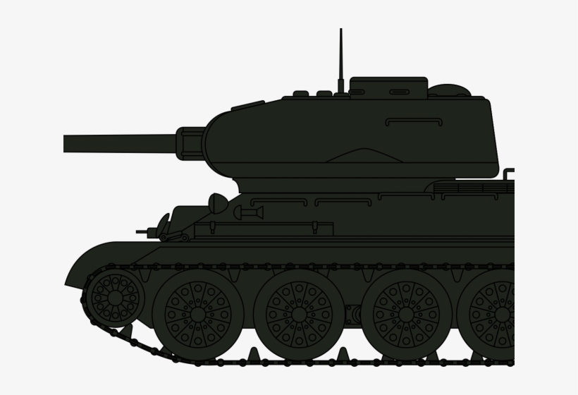 Army Tank Clipart - Kresleny Tank T 34, transparent png download