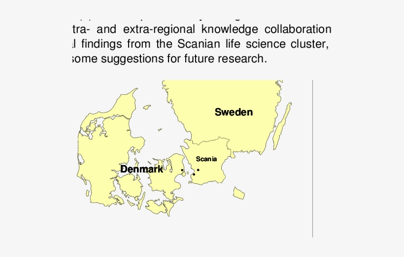 Map Of Scania And Denmark - Map, transparent png download
